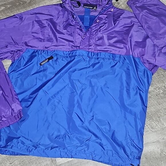 Vintage Patagonia Anorak Pullover Windbreaker Jacket Purple Blue Hooded Size XL - Picture 6 of 14